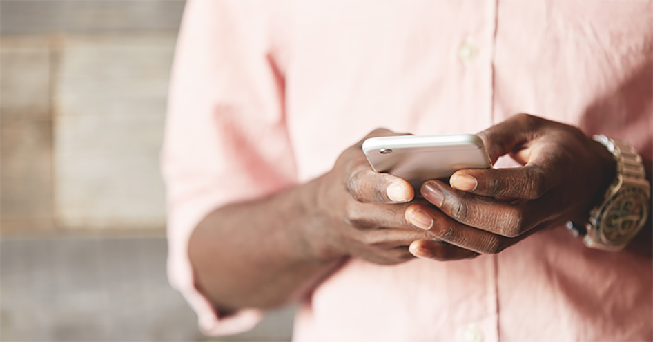 someone using a mobile phone