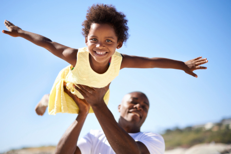 Father playing with his daughter