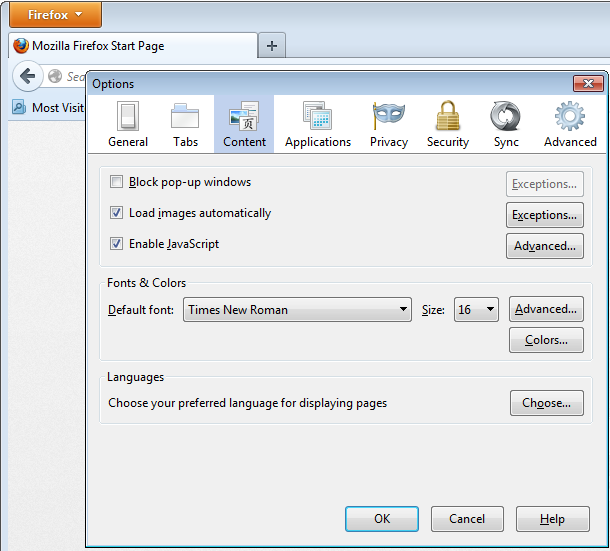 browser screen shot